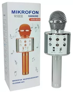 W&k Mikrofon zabawkowy JYWK369-2 srebrny - Instrumenty muzyczne dla dzieci - miniaturka - grafika 1