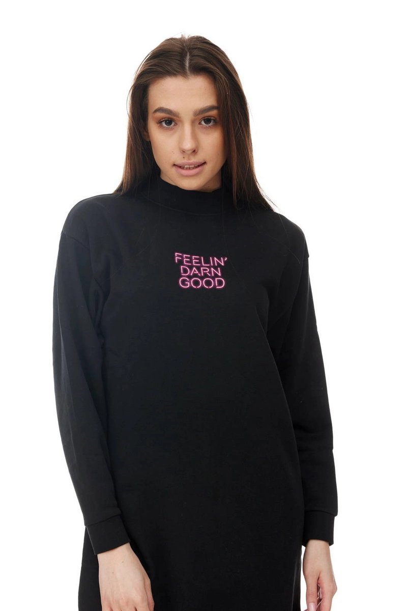 WRANGLER HIGH NECK SWEAT DRES BLACK W9P2HR100 s