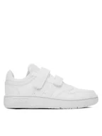 Buty dla dziewczynek - adidas Sneakersy Hoops Lifestyle Basketball Hook-and-Loop GW0436 Biały - miniaturka - grafika 1