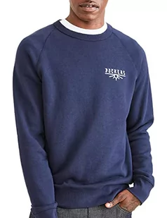 Dockers Oryginalna bluza męska z okrągłym dekoltem, granatowa marynarka + logo Rockers, XXL - Bluzy męskie - miniaturka - grafika 1