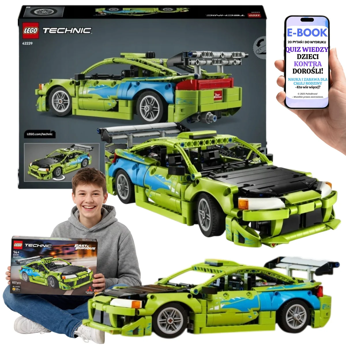 LEGO Technic 827el Samochód Fast and Furious Kolekcjonerski 42229
