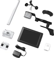 Stacje pogodowe - Bezprzewodowa stacja pogodowa, duży wyświetlacz, czujniki zasilane energią słoneczną, złota - miniaturka - grafika 1