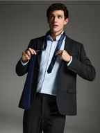 Paski - Reserved - Wąski krawat - granatowy - miniaturka - grafika 1