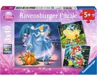 Puzzle - Ravensburger Puzzle 3x49 - Księżniczki Disneya 093397 - miniaturka - grafika 1