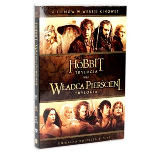 Śródziemie - Kompletna kolekcja 6 filmów: Hobbit / Władca Pierścieni - Filmy fantasy DVD - miniaturka - grafika 2
