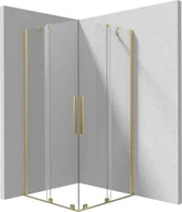 Kabiny prysznicowe - Deante Kabina Prysznicowa Prizma 80X80 Kwadratowa Złoto Szczotkowane Transparentne Kpnrp08P08 - miniaturka - grafika 1