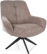 Fotele - FOTEL HANA BREGO CZARNY MAT STELAŻ/ BEŻ 34 - miniaturka - grafika 1