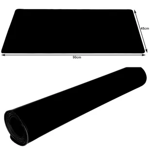 Podkładka pod mysz klawiaturę mata ochronna na biurko duża XXL 90x45cm Czarna - Podkładki pod mysz - miniaturka - grafika 2