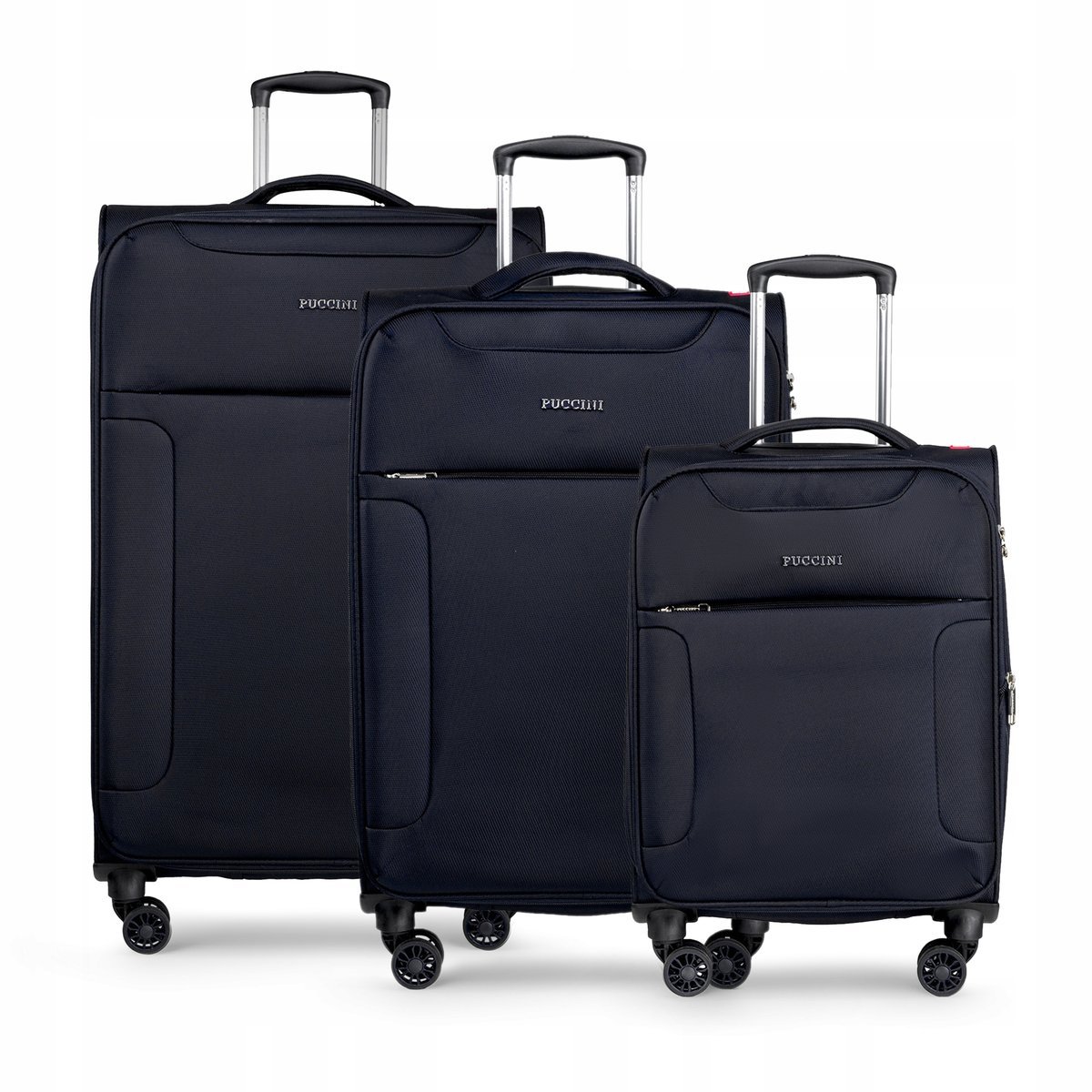 PUCCINI Zestaw WALIZEK Podróżnych Komplet Miękkie Na Kółkach 3w1 EM50950 1