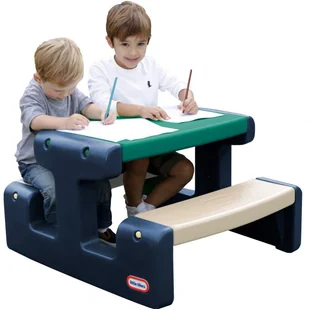 Little Tikes Stolik Piknikowy dla Dzieci Niebiesko-Zielony do Ogrodu - Zabawki i gry sportowe - miniaturka - grafika 1