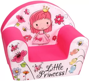 Delsit, Fotelik Pufa Krzesełko Fotel Z Pianki Dla Dziecka, Dt8-1936F Księżniczka Little Princess - Krzesełka i taborety dla dzieci - miniaturka - grafika 1
