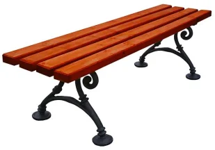 Ławka parkowa bez oparcia 150cm K3-P06 - Ławki ogrodowe - miniaturka - grafika 1