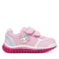 Buty dla dziewczynek - Sneakersy Geox B Lightyloo B5661A 002AS C8004 Różowy - miniaturka - grafika 1