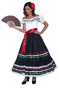 Autentyczna kolekcja Western Sexy Senorita kostium z sukienką i szarfą, duży - Moda i Uroda OUTLET - miniaturka - grafika 1