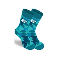 Akcesoria do skatingu - Skarpety na rolki K2 Junior Turquoise Blue 2 pak 2021 - miniaturka - grafika 1