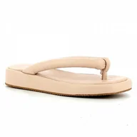 Klapki i japonki damskie - Różowe klapki japonki na niskiej platformie CARINII - Carinii - miniaturka - grafika 1