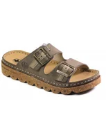 Klapki i japonki damskie - KLAPKI RIEKER - V8751-24 BRĄZ - Rieker - miniaturka - grafika 1