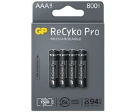 Ładowarki i akumulatory - GP Batteries 4 x akumulatorki AAA R03 ReCyko Pro Ni-MH 800mAh 85AAAHCB-5EB4 - miniaturka - grafika 1