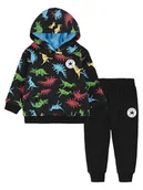 Bluzy i sweterki niemowlęce - Converse 2-częściowy zestaw w kolorze czarnym - miniaturka - grafika 1