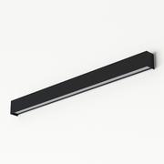 Lampy ścienne - Nowodvorski Kinkiet STRAIGHT WALL LED SILVER M 92cm T8 16W czarny 7594 - miniaturka - grafika 1