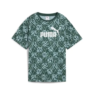 Damska luźna koszulka ESS GRAPHIC PUMA Green Moon - Koszulki sportowe damskie - miniaturka - grafika 1