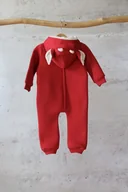 Kombinezony dla dzieci - Kombinezon z kapturem z uszami jelonka czerowny - miniaturka - grafika 1