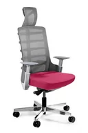 Fotele i krzesła biurowe - Fotel biurowy, obrotowy, Spinelly, czarny, magenta - miniaturka - grafika 1