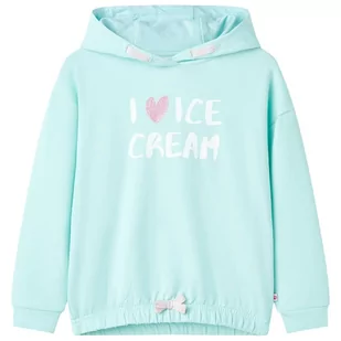 Bluza dziecięca z kapturem, błękitna, 140 - Bluzy dla dziewczynek - miniaturka - grafika 1