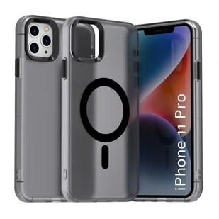 Etui matowe Supero Candycase Magsafe do iPhone 11 Pro, czarne - Etui i futerały do telefonów - miniaturka - grafika 1