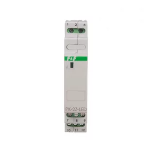 Przekaźnik elektromagnetyczny F&amp;F PK-2Z-LED-230 PK-2P 230V styk 2 x NO 16A Inrush 120A/20ms szary - Sterowniki i przekaźniki - miniaturka - grafika 1