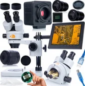 Mikroskopy i lupy - Mikroskop Rosfix ZESTAW MIKROSKOP TRINOKULAROWY MERCURY KAMERA 5MPIX UCHWYT WYŚWIETLACZ 8 - miniaturka - grafika 1