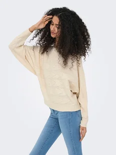 ONLY Sweter w kolorze kremowym - Swetry damskie - miniaturka - grafika 1