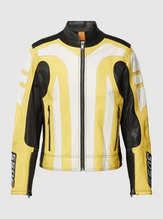 Kurtka skórzana w stylu Colour Blocking model ‘Jocas’ - Kurtki męskie Kurtka skórzana w stylu Colour Blocking model ‘Jocas’ - Kurtki męskie - miniaturka - grafika 1