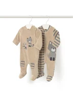 Śpiochy dla niemowląt - Mayoral Komplet 2 par śpiochów 2719 Beżowy - miniaturka - grafika 1