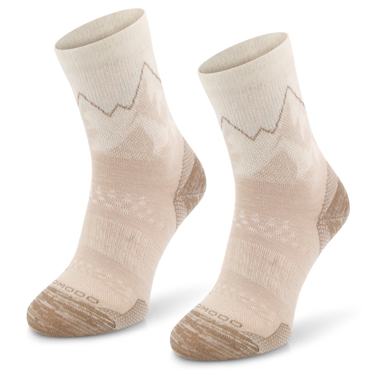 Comodo Skarpety Trekkingowe Cienkie 50% Wełna Merino na Lato Beżowe Rozmiar 35-38 Antybakteryjne do Turystyki Górskiej kobiece
