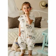 Śpiworki dla dzieci - PULP BAMBOO Śpiworek do spania letni z nogawkami i skarpetkami - 0,5 TOG do 2.5 lat KRÓWKI - miniaturka - grafika 1