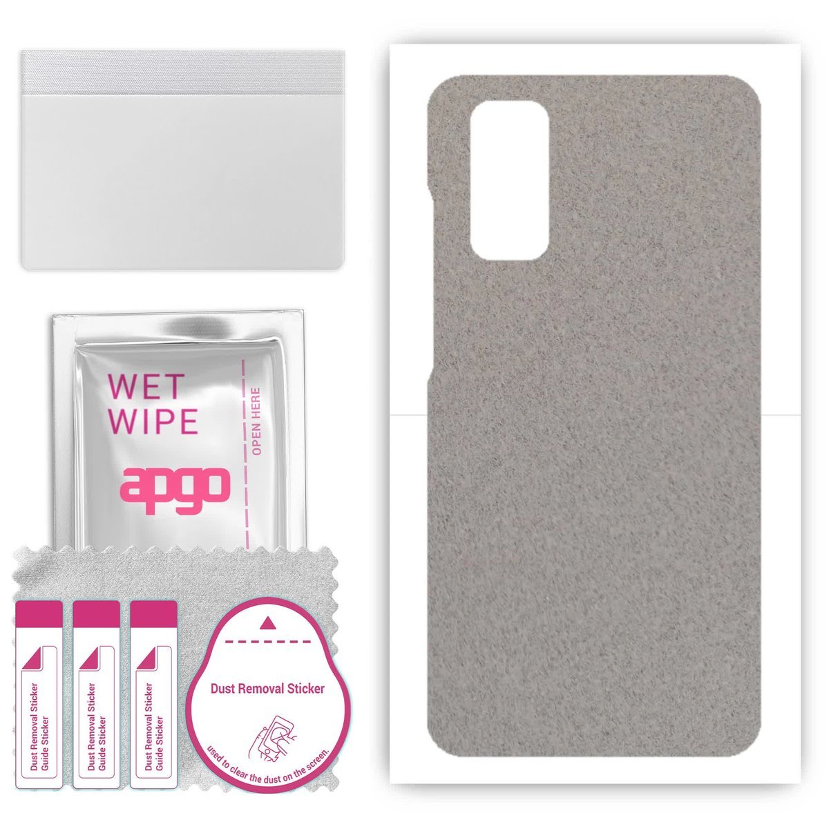 Folia naklejka skórka strukturalna na TYŁ Zamsz do Samsung Galaxy S20 5G - Zamsz Szary - apgo SKINS