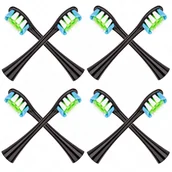 Końcówki do szczoteczek elektrycznych - 8x końcówki CZARNE do szczoteczki sonicznej Oclean SE / X / X PRO / X PRO Elite / X PRO Digital / X10 / One / Air / Z / F1 / FLOW / Endurance - Rept.. - miniaturka - grafika 1