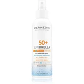 Balsamy i kremy do opalania - Biogened Dermedic Sunbrella mleczko ochronne w sprayu spf 50+ 150 ml - miniaturka - grafika 1