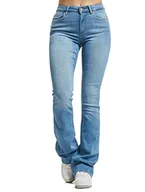 Spodnie damskie - ONLY OnlBlush Life Mid dżinsy damskie Flared, jasnoniebieski (light blue denim), 34-S-L - miniaturka - grafika 1