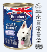 Butchers Natural&Healthy jagnięcina z ryżem(pasztet) 390g 40135-uniw