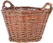 Akcesoria kominkowe - Kosz Drewno Doniczka Wiklina Kwiaty 40 Cm Osłonka - miniaturka - grafika 1