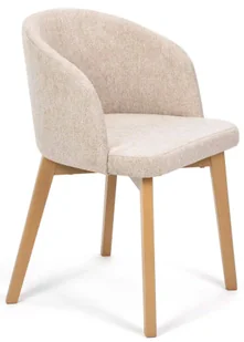 Kremowe drewniane krzesło tapicerowane welurem dąb artisan M7-L77 - Krzesła Kremowe drewniane krzesło tapicerowane welurem dąb artisan M7-L77 - Krzesła - miniaturka - grafika 1