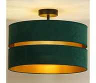 Lampy sufitowe - Duolla - Żyrandol natynkowy DUO 1xE27/15W/230V śr. 40 cm zielony/złoty - miniaturka - grafika 1