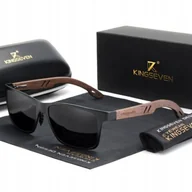 Okulary przeciwsłoneczne - Okulary Męskie Przeciwsłoneczne Polaryzacyjne Drewniane Kingseven Etui Zestaw Uv Kat 3 - miniaturka - grafika 1