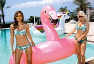 Stroje kąpielowe - Kostium kąpielowy N2-88/W kolor 441 Biało-Zielony (Rozmiar 40) - miniaturka - grafika 1