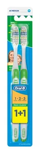 Oral-B - szczoteczka do zębów, 3 Effect Maxi Clean Duo, 40 Medium, 2 sztuki - Szczoteczki do zębów - miniaturka - grafika 1