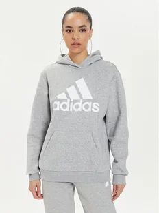 adidas Bluza Essentials Logo IM0215 Szary Loose Fit - Bluzy damskie - miniaturka - grafika 1
