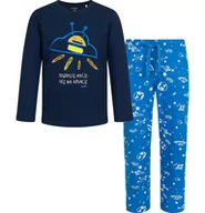 Piżamy chłopięce - Piżama z długim rękawem dla chłopca, ze statkiem kosmicznym, granatowa 3-8 lat - miniaturka - grafika 1