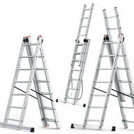 Drabiny - Drabina aluminiowa wielofunkcyjna 3x6 HIGHER na schody + GRATIS - miniaturka - grafika 1